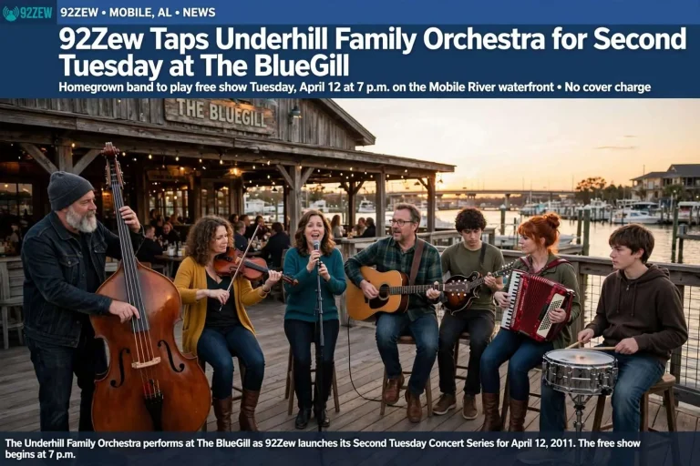 Illustration for the news story: 92Zew Taps Underhill Family Orchestra for Second Tuesday at The BlueGill