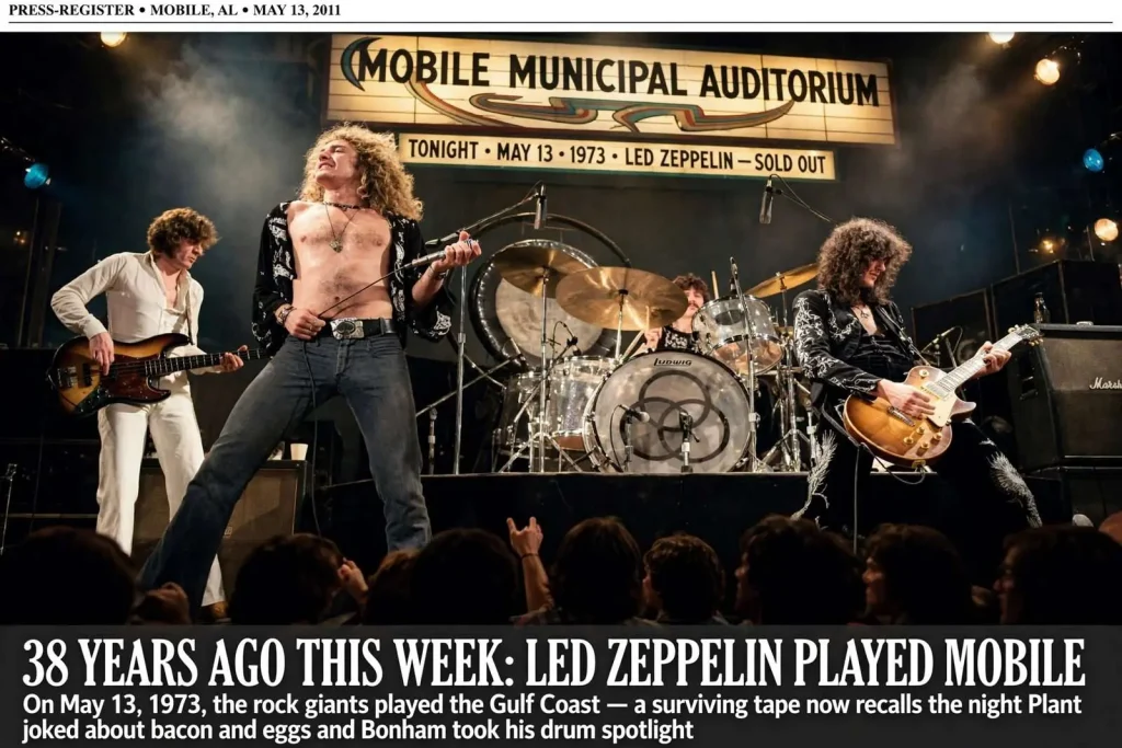 Illustration for the news story: 38 Years Ago This Week: Led Zeppelin Played Mobile