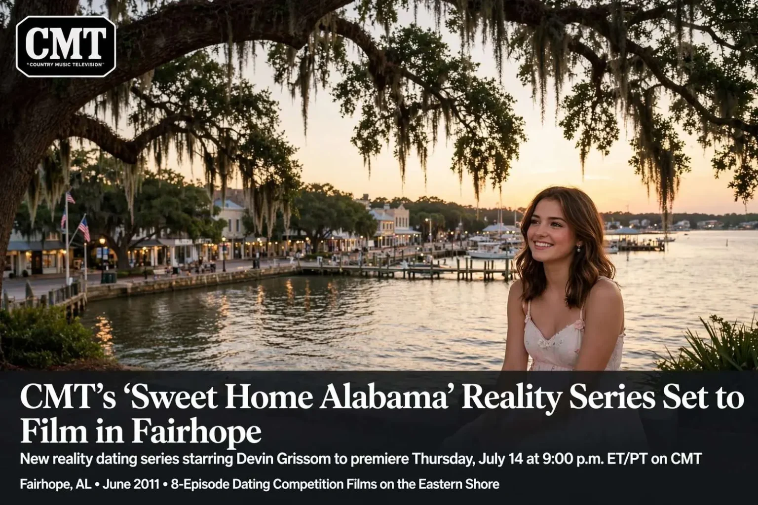 Illustration for the news story: CMT’s ‘Sweet Home Alabama’ Reality Series Set to Film in Fairhope