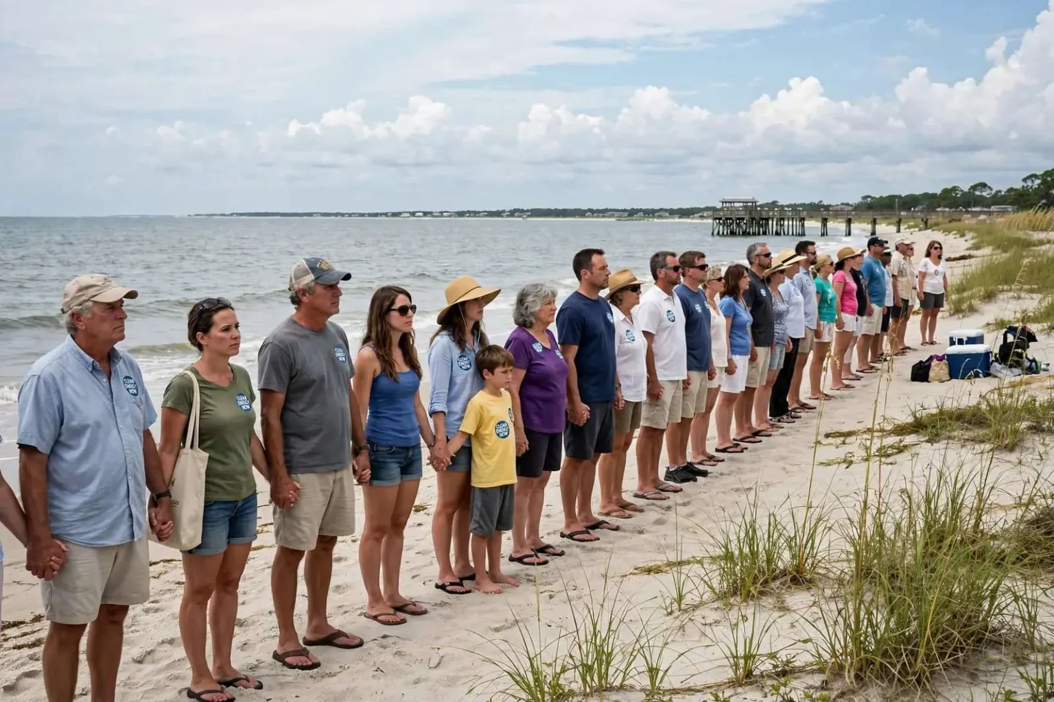 Illustration for the news story: Hands Across the Sand Events Planned for Fairhope, Gulf Shores and Dauphin Island