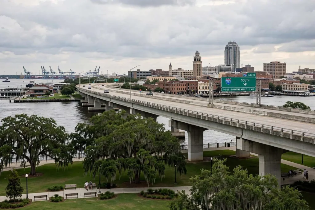 Illustration for the news story: Years On, Mobile Still Argues Over Whether the I-165 Expressway Was Worth It