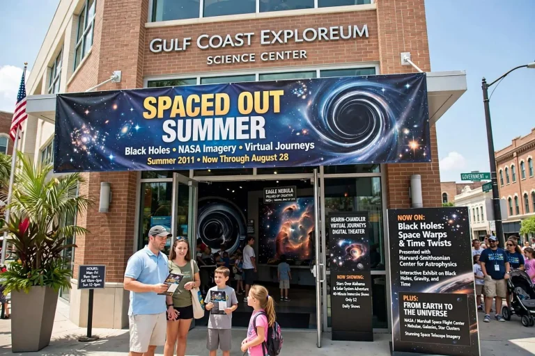 Illustration for the news story: Spaced Out Summer Takes Over the Gulf Coast Exploreum With Black Holes, NASA Imagery and Virtual Journeys