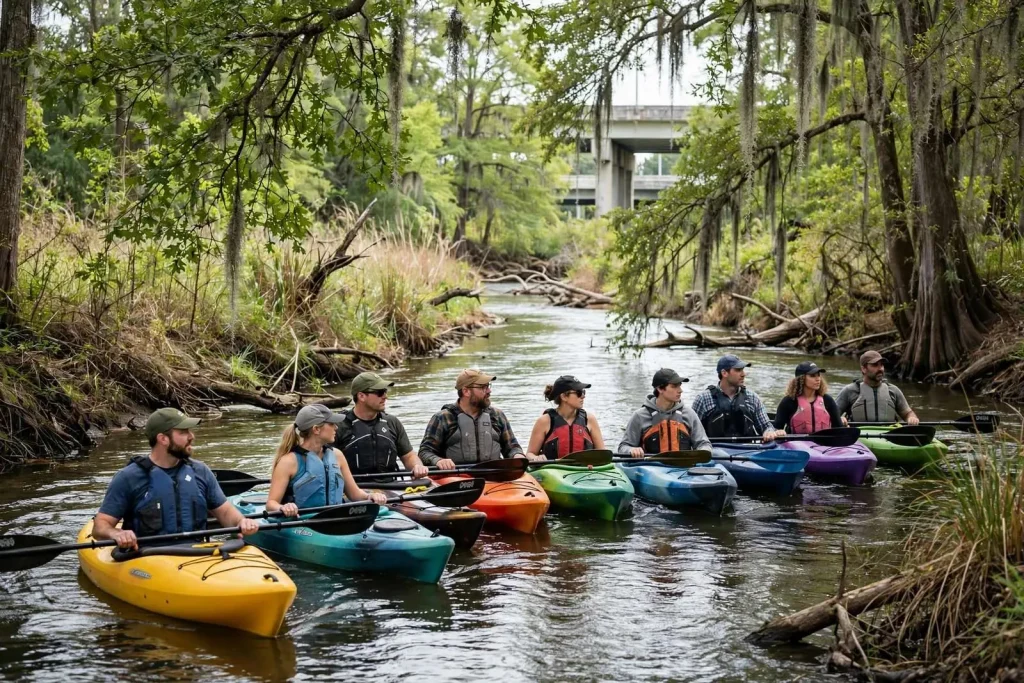 Illustration for the news story: Nine Paddlers Chart the Length of Three-Mile Creek — and Find a Restoration Worth Fighting For