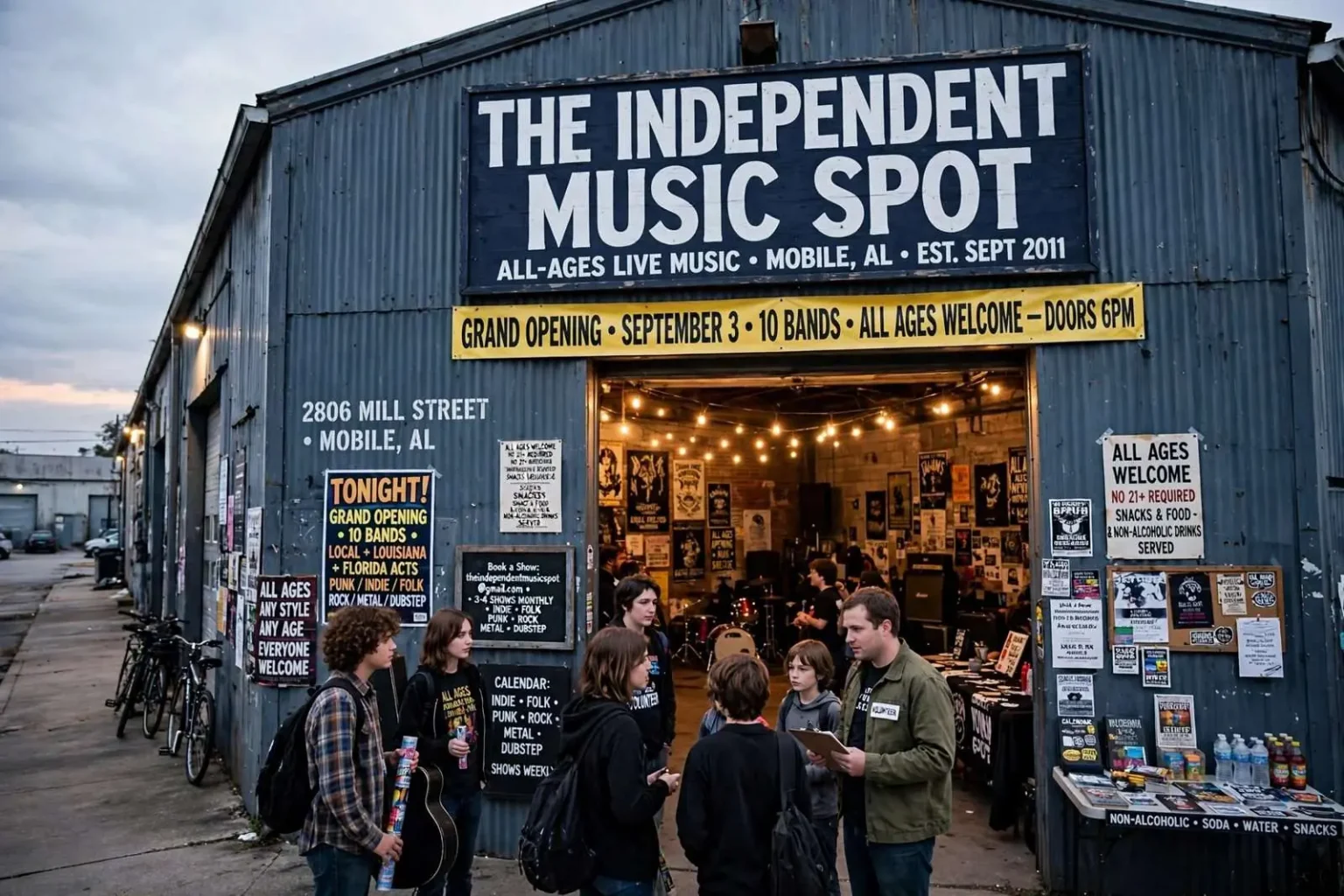 Illustration for the news story: The Independent Music Spot Brings All-Ages Live Music to a Mobile Warehouse