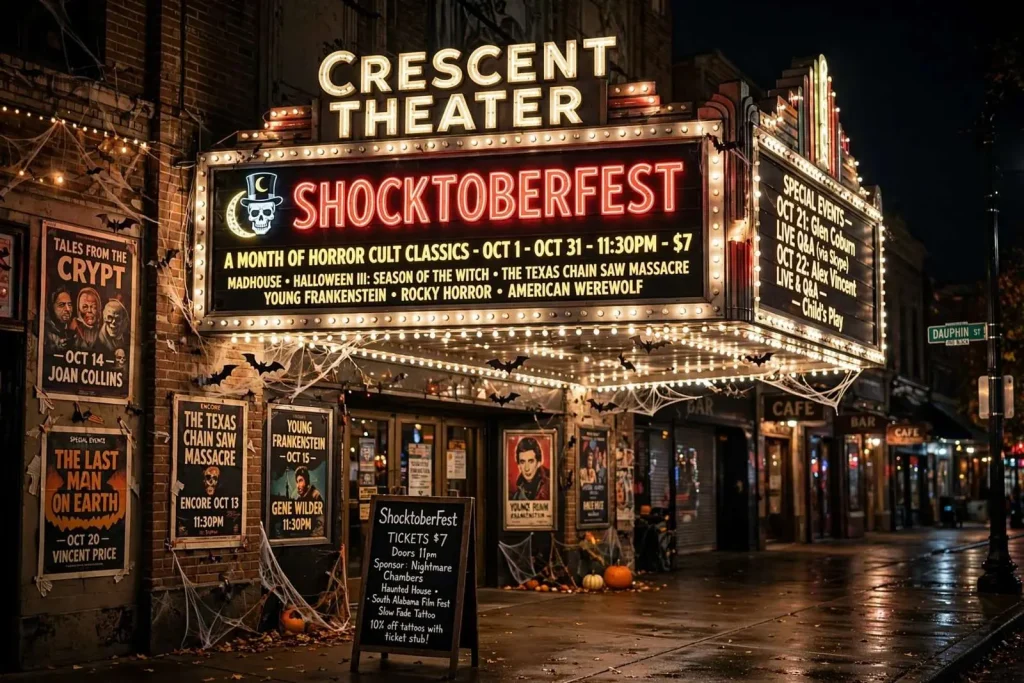 Illustration for the news story: Crescent Theater’s ShocktoberFest Lines Up a Month of Horror Cult Classics