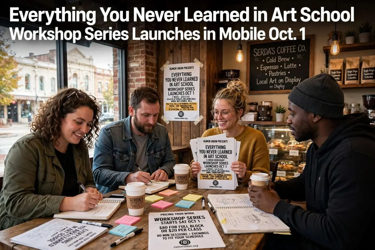Illustration for the news story: ‘Everything You Never Learned in Art School’ Workshop Series Launches in Mobile Oct. 1