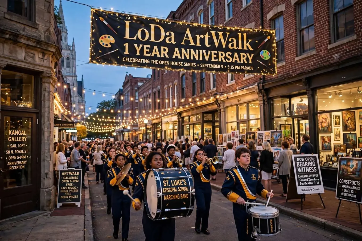 Illustration for the news story: LoDa ArtWalk Marks a Milestone With a Packed September Slate Downtown
