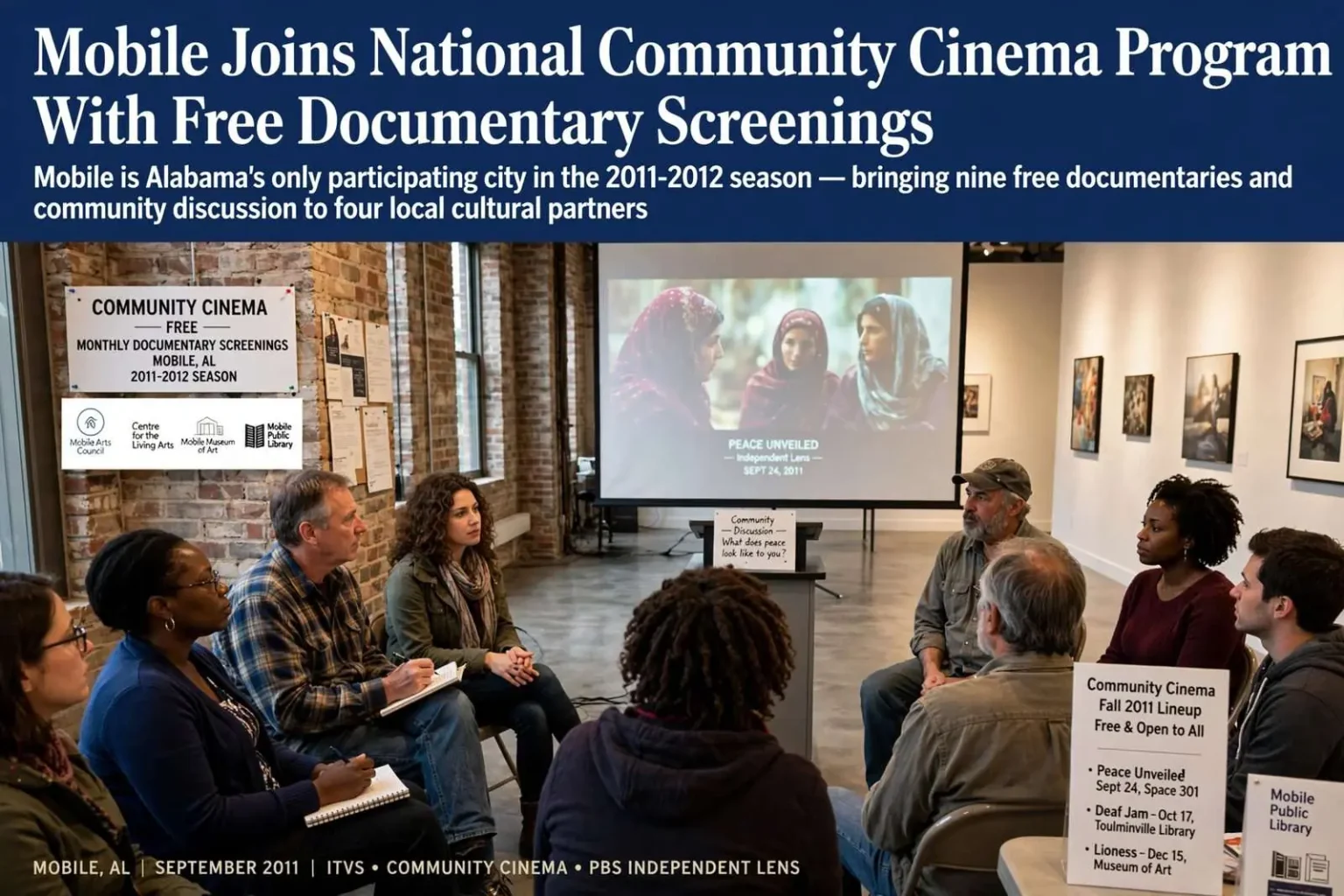 Illustration for the news story: Mobile Joins National Community Cinema Program With Free Documentary Screenings