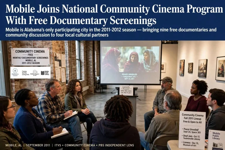 Illustration for the news story: Mobile Joins National Community Cinema Program With Free Documentary Screenings