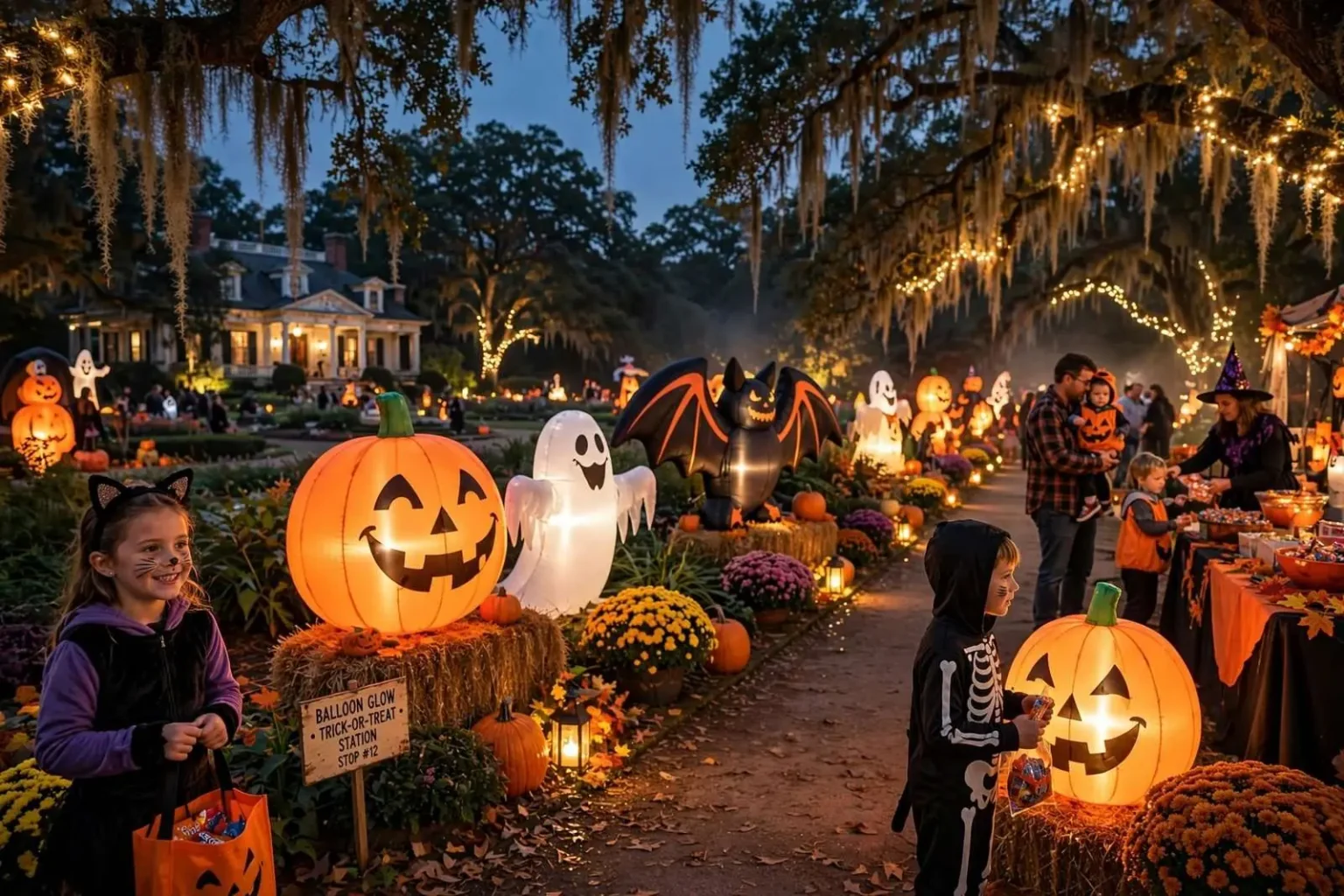 Illustration for the news story: Bellingrath Gardens Hosts 7th Annual Balloon Glow Halloween Celebration in Theodore
