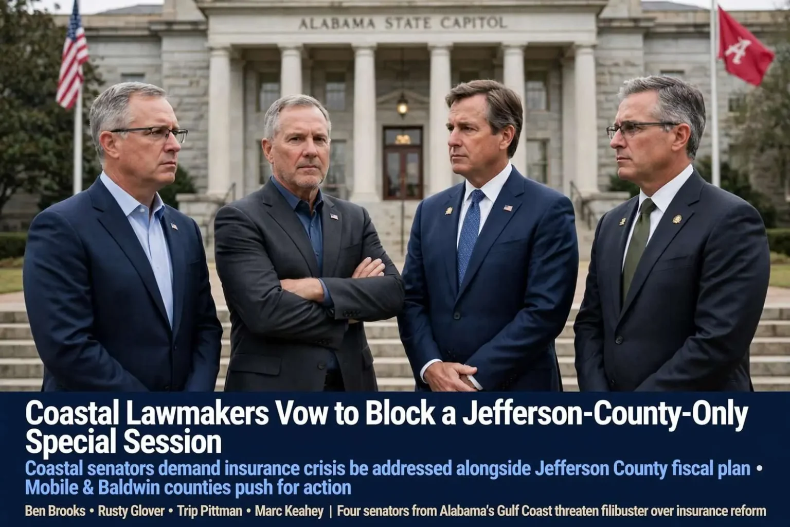 Illustration for the news story: Coastal Lawmakers Vow to Block a Jefferson-County-Only Special Session