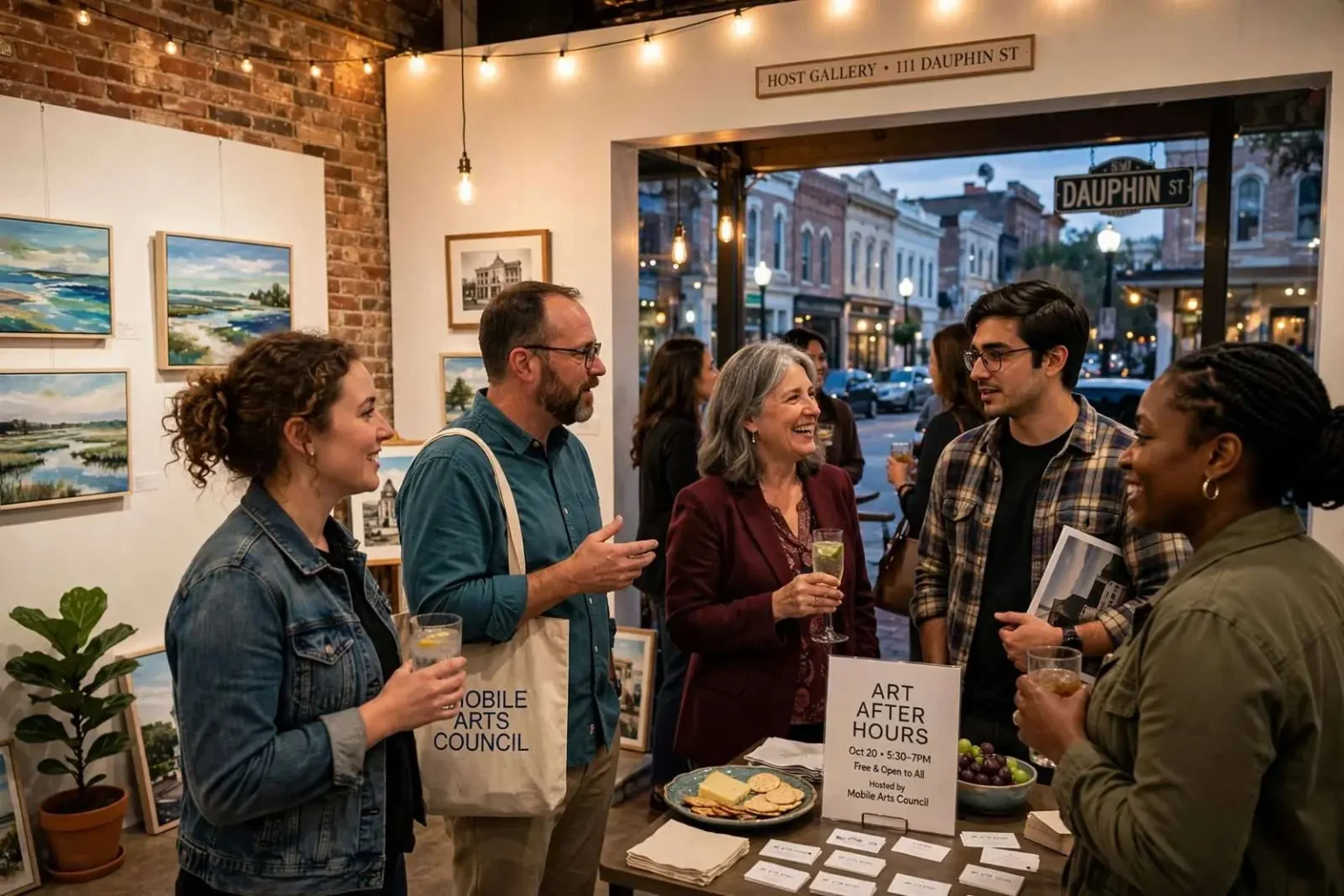 Illustration for the news story: Mobile Arts Council’s ‘Art After Hours’ Networking Night Set for Oct. 20 at Host Gallery
