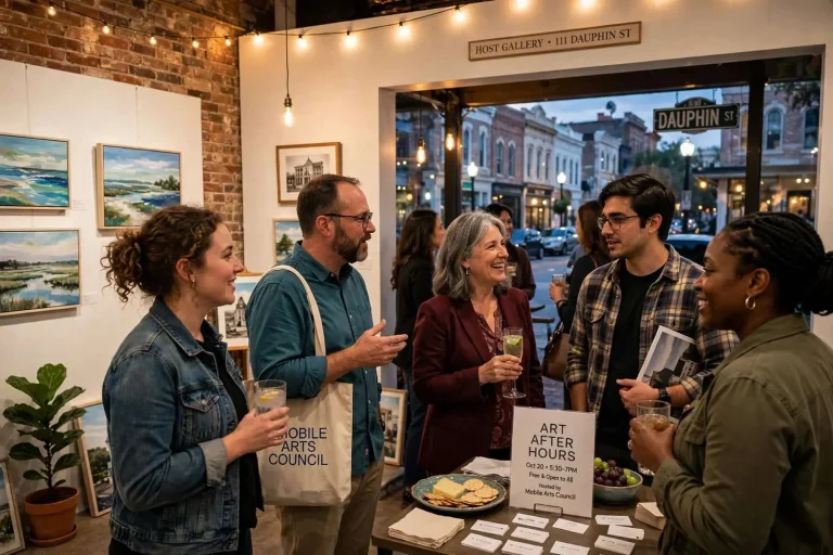 Illustration for the news story: Mobile Arts Council’s ‘Art After Hours’ Networking Night Set for Oct. 20 at Host Gallery