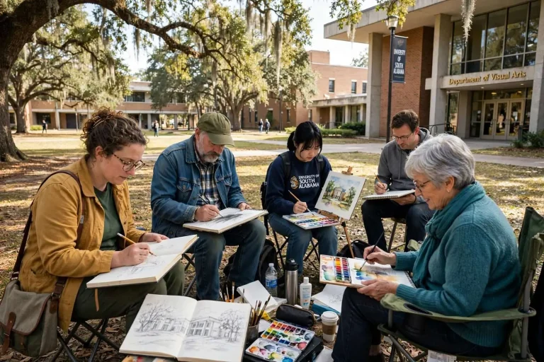 Illustration for the news story: Mobile SketchCrawl Heads to USA Campus for a Day of Drawing Oct. 15
