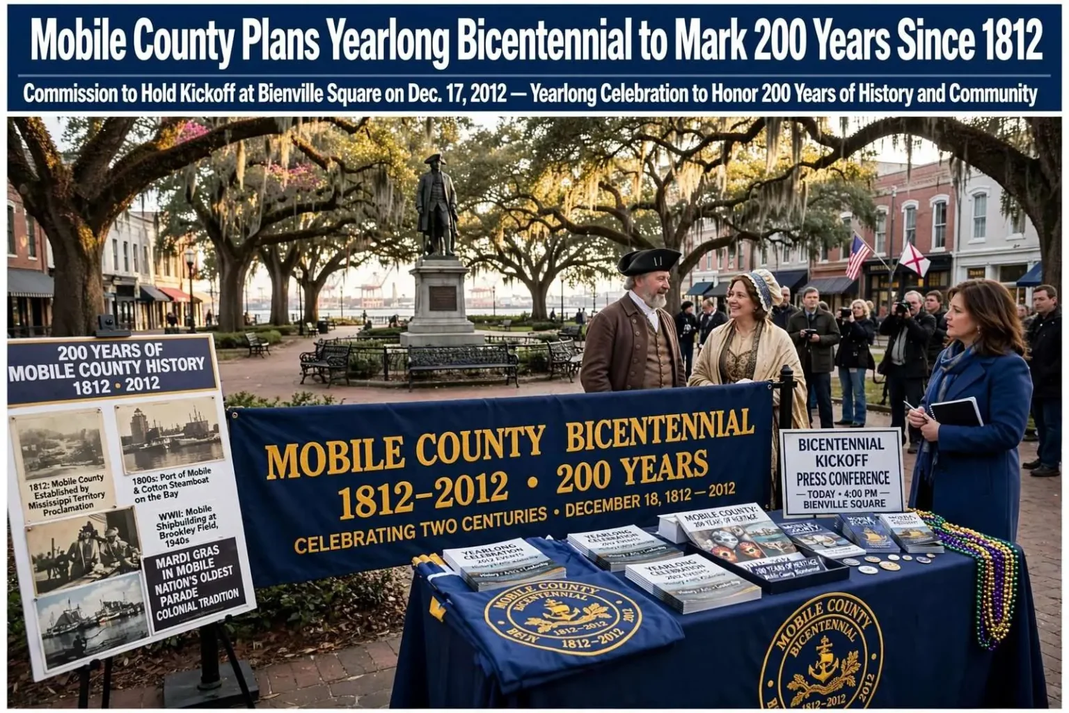 Illustration for the news story: Mobile County Plans Yearlong Bicentennial to Mark 200 Years Since 1812
