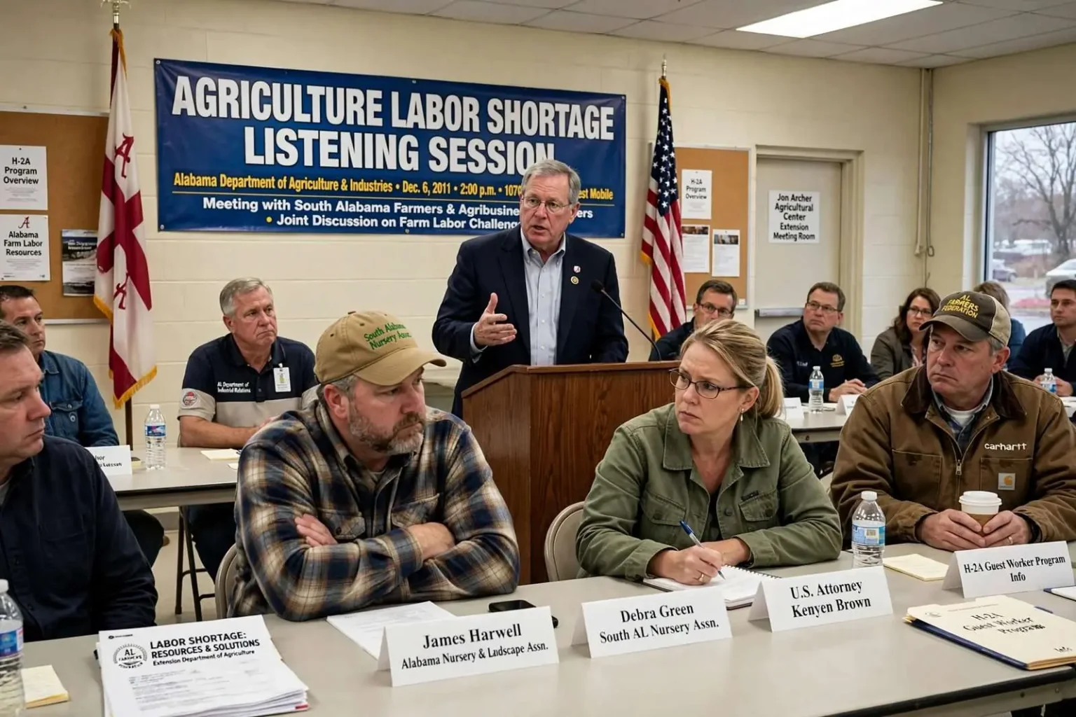 Illustration for the news story: State Officials to Meet South Alabama Farmers Over Immigration Labor Shortage