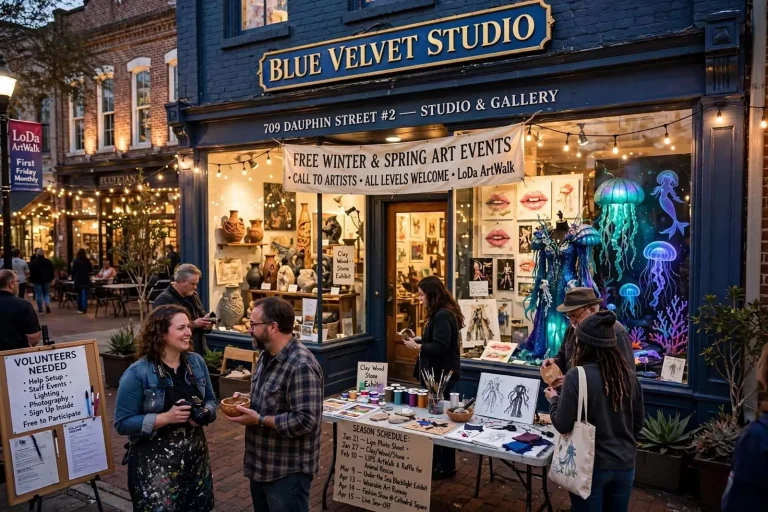 Illustration for the news story: Blue Velvet Studio Lines Up Free Winter Art Events, Puts Out Call to Artists
