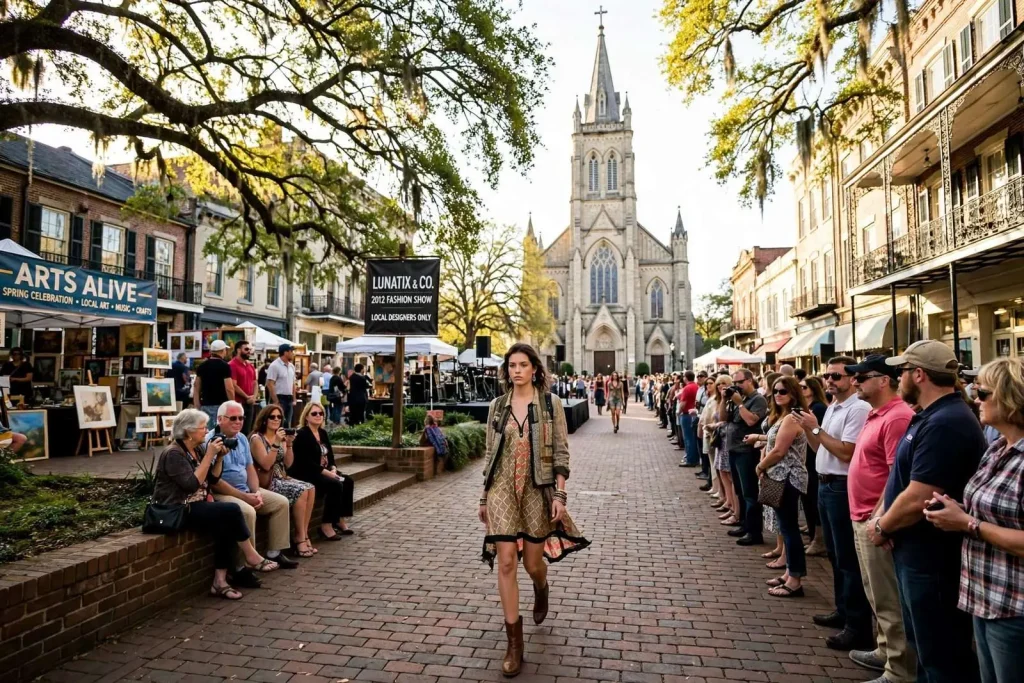 Illustration for the news story: Lunatix and Co. Fashion Show Turns Cathedral Square Into a Runway