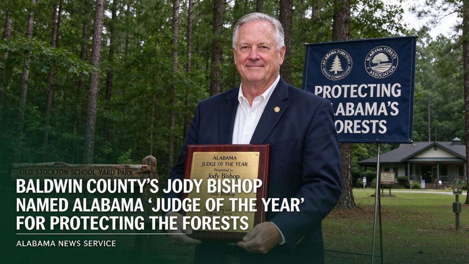Illustration for the news story: Baldwin County’s Jody Bishop Named Alabama ‘Judge of the Year’ for Protecting the Forests
