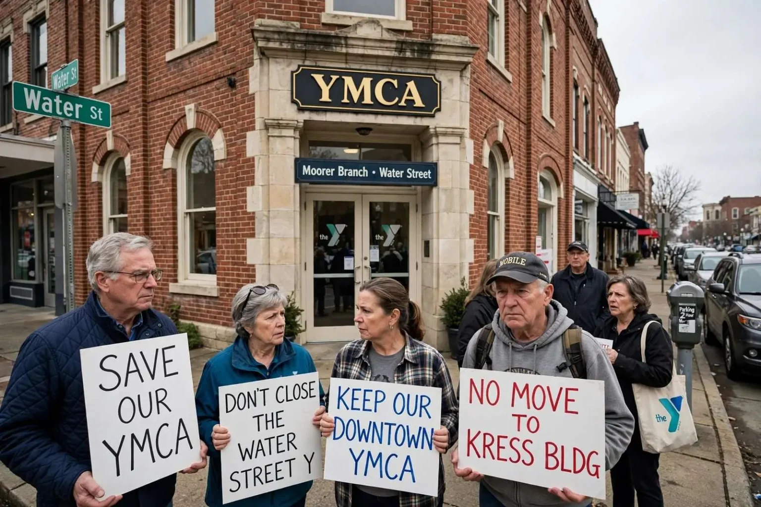 Illustration for the news story: Downtown YMCA Members Sue to Block Move From Water Street