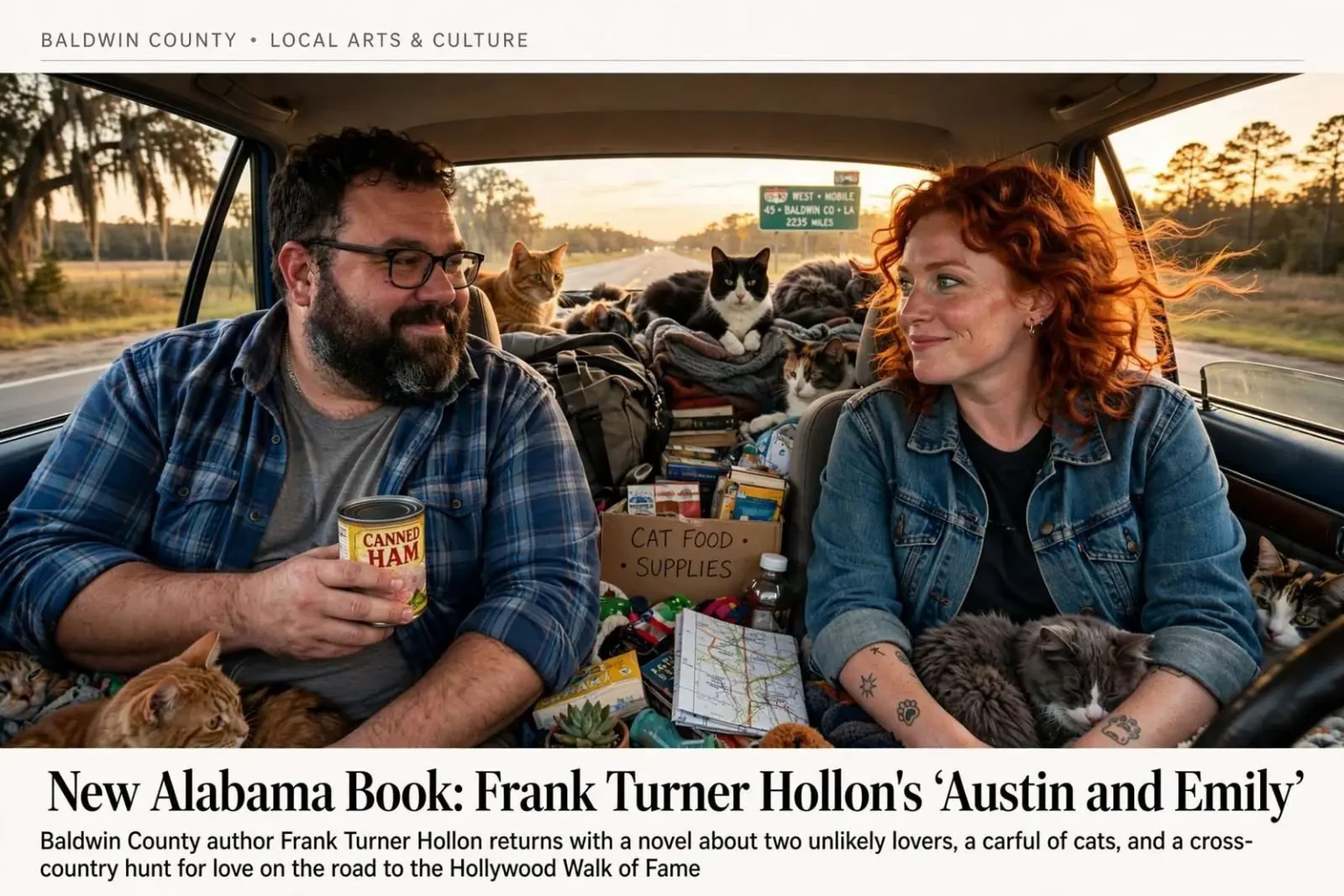Illustration for the news story: New Alabama Book: Frank Turner Hollon’s ‘Austin and Emily’