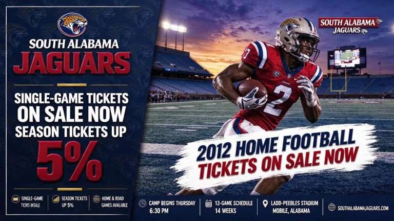Illustration for the news story: South Alabama Puts Single-Game Football Tickets on Sale as Season Ticket Sales Climb 5 Percent