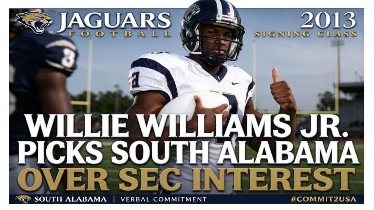 Illustration for the news story: Defensive End Willie Williams Jr. Picks South Alabama Over SEC Interest