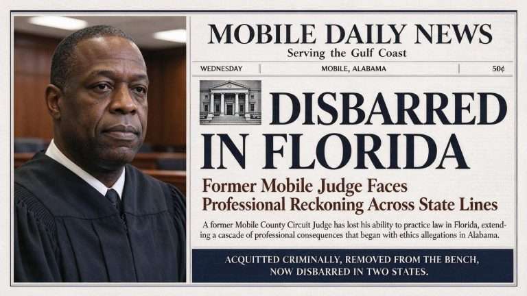 Illustration for the news story: Former Mobile Judge Herman Thomas Disbarred in Florida