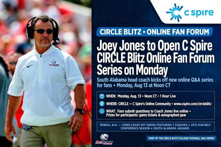 Illustration for the news story: Joey Jones to Open C Spire CIRCLE Blitz Online Fan Forum Series on Monday