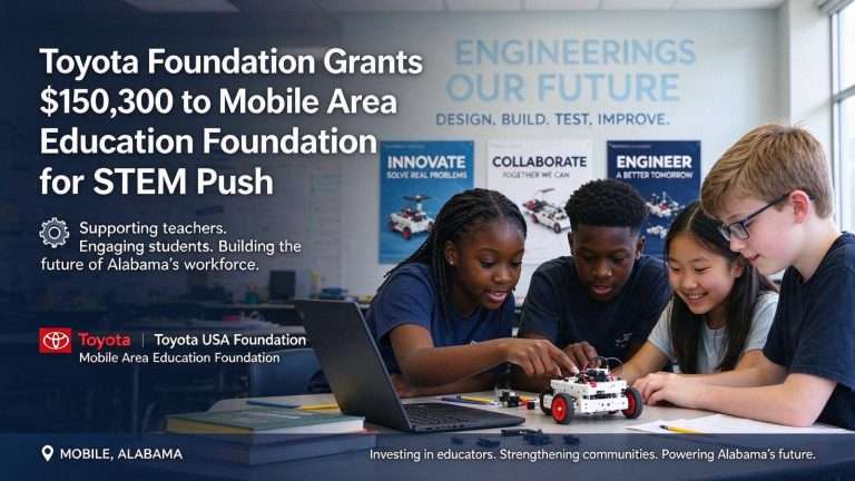Illustration for the news story: Toyota Foundation Grants $150,300 to Mobile Area Education Foundation for STEM Push