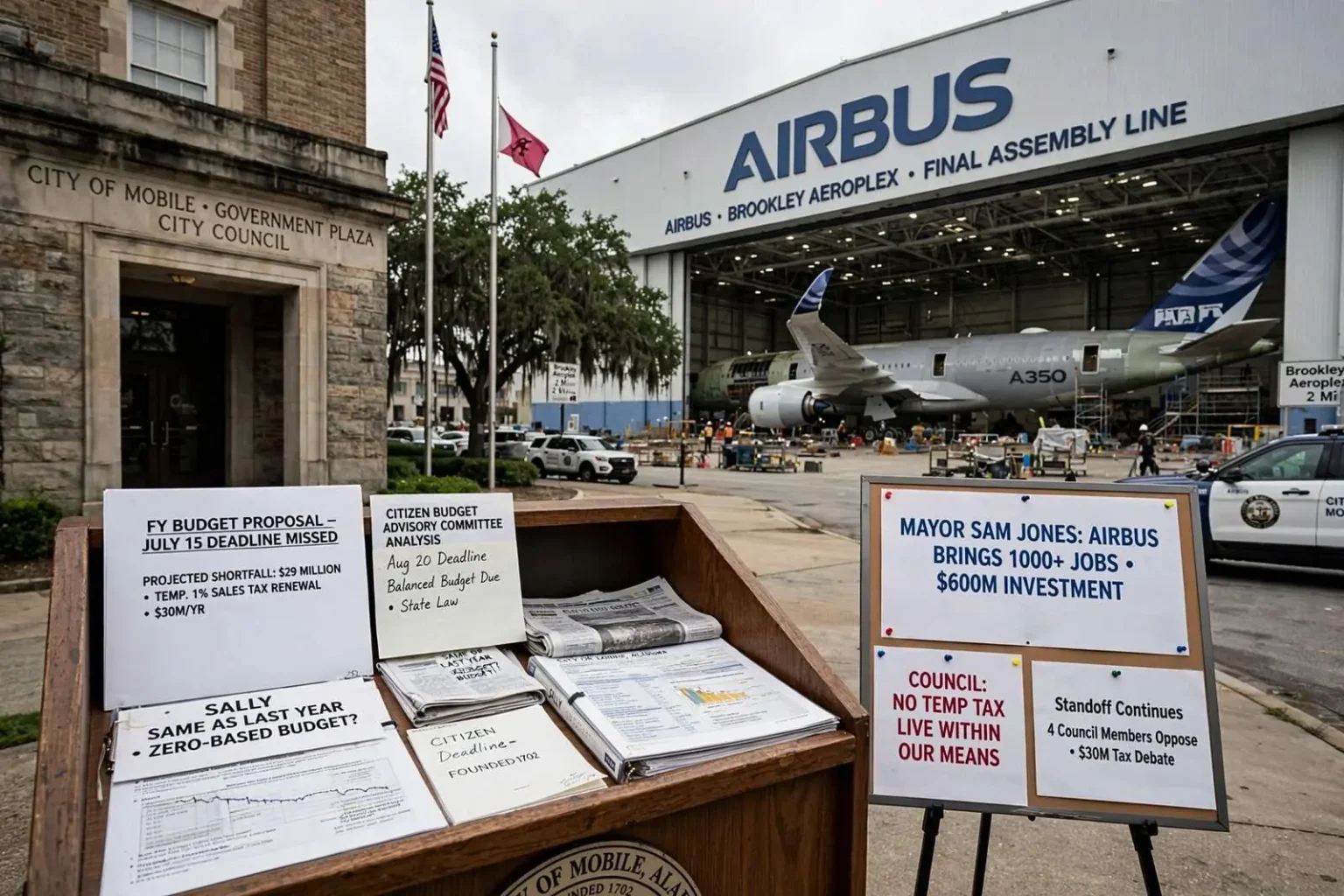 Illustration for the news story: Airbus Euphoria Meets Hard Numbers as Mobile Budget Standoff Drags On
