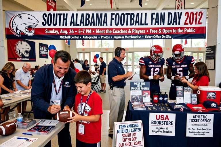 Illustration for the news story: South Alabama Football Fan Day Set for Sunday at the Mitchell Center