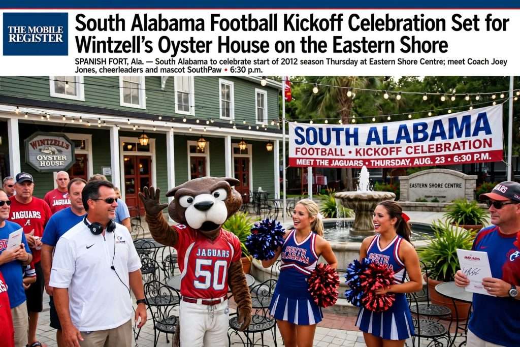 Illustration for the news story: South Alabama Football Kickoff Celebration Set for Wintzell’s Oyster House on the Eastern Shore