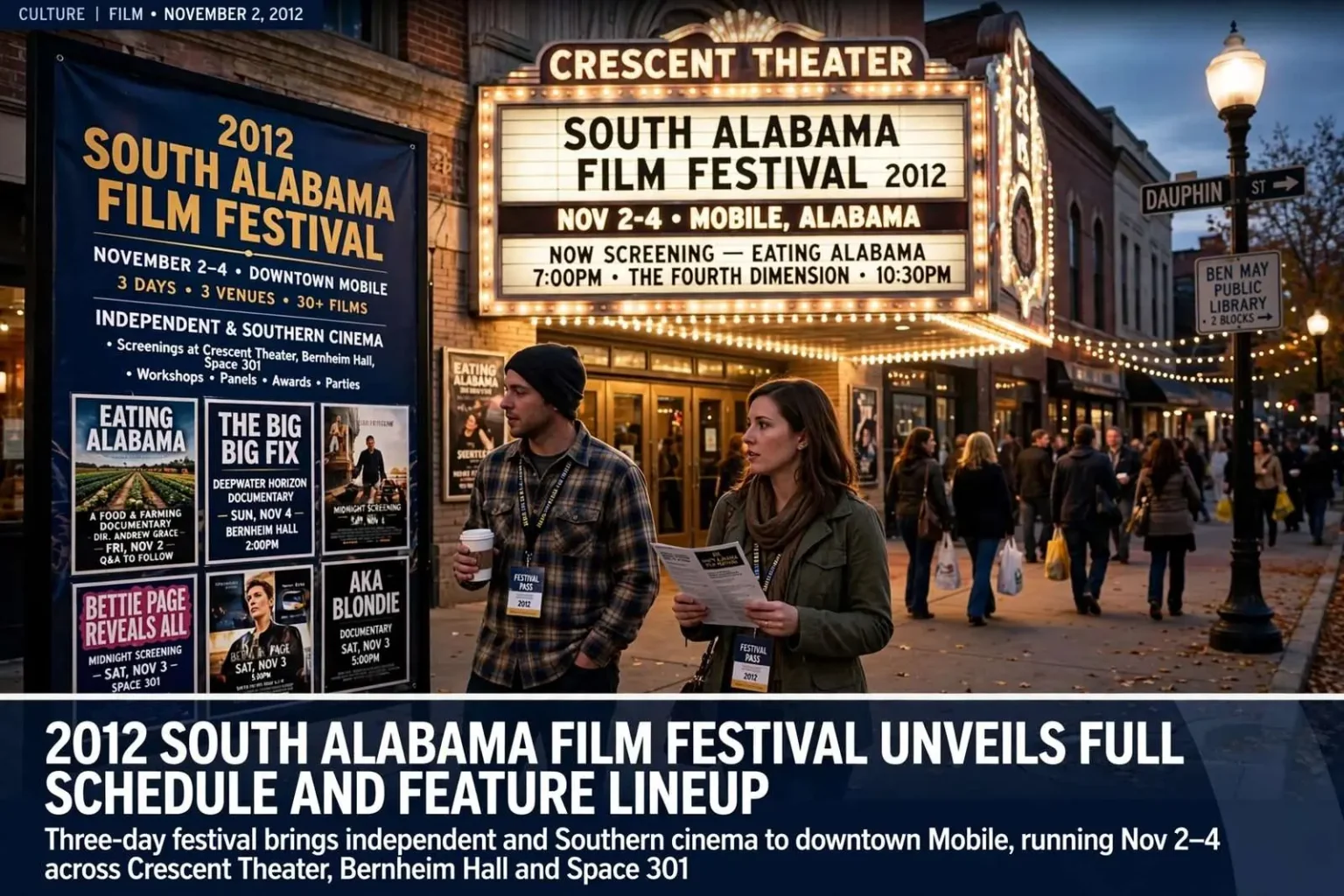 Illustration for the news story: 2012 South Alabama Film Festival Unveils Full Schedule and Feature Lineup