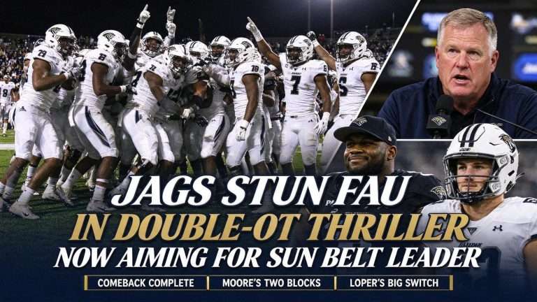 Illustration for the news story: Joey Jones Savors FAU Comeback, Calls Louisiana-Monroe the Best Team in the Sun Belt