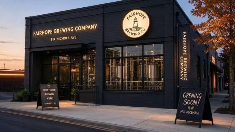Illustration for the news story: Fairhope Brewing Company Targets Mid-December Opening on Nichols Avenue