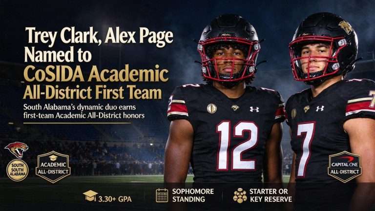 Illustration for the news story: Trey Clark, Alex Page Named to CoSIDA Academic All-District First Team