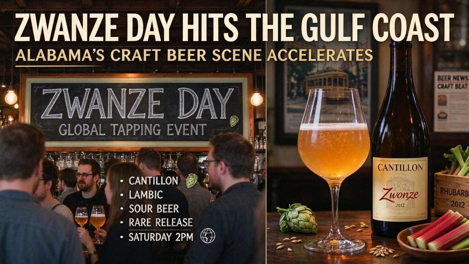 Illustration for the news story: Zwanze Day Hits the Gulf Coast as Alabama’s Craft Beer Scene Accelerates