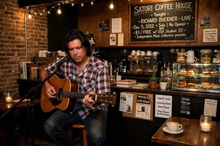 Illustration for the news story: Acclaimed Singer-Songwriter Richard Buckner Plays Satori Coffee House in December 2012