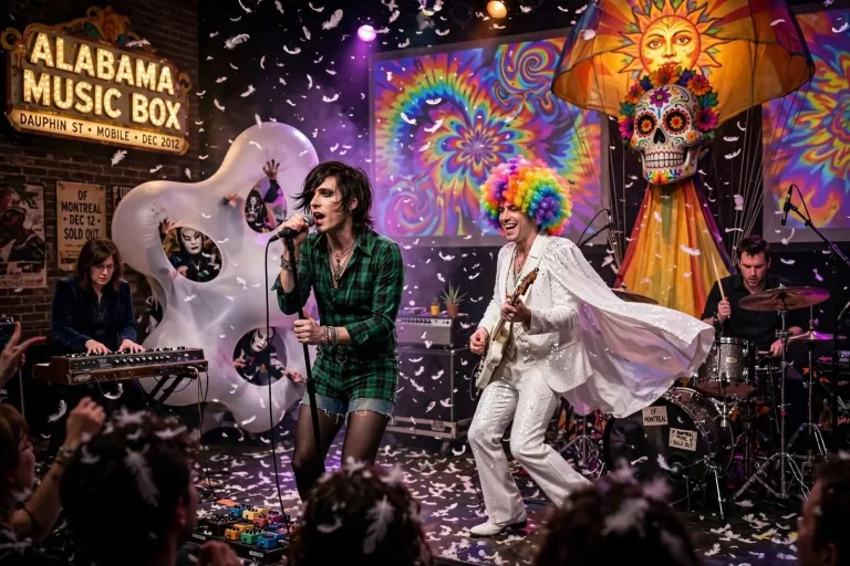 Illustration for the news story: Of Montreal Delivers a Dazzling Night of Psychedelic Rock at Alabama Music Box