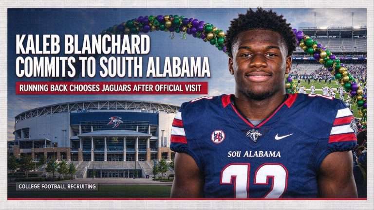 Illustration for the news story: Louisiana Running Back Kaleb Blanchard Commits to South Alabama After Official Visit