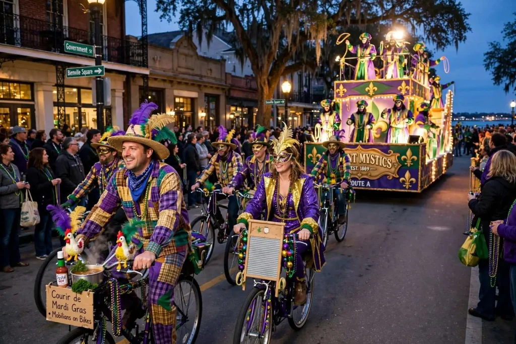 Illustration for the news story: Lundi Gras 2013: Infant Mystics, Cajun Bike Rides, and a Full Slate of Parades Hit Mobile and Fairhope