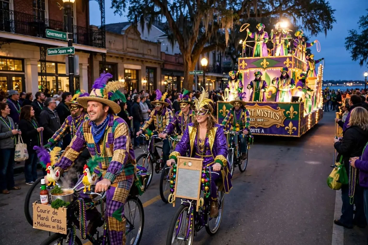 Illustration for the news story: Lundi Gras 2013: Infant Mystics, Cajun Bike Rides, and a Full Slate of Parades Hit Mobile and Fairhope