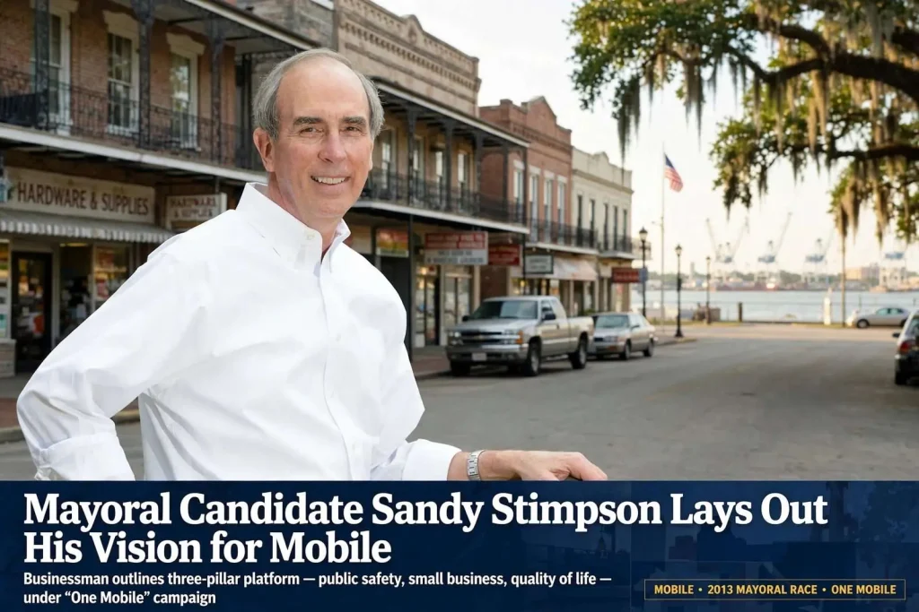 Illustration for the news story: Mayoral Candidate Sandy Stimpson Lays Out His Vision for Mobile