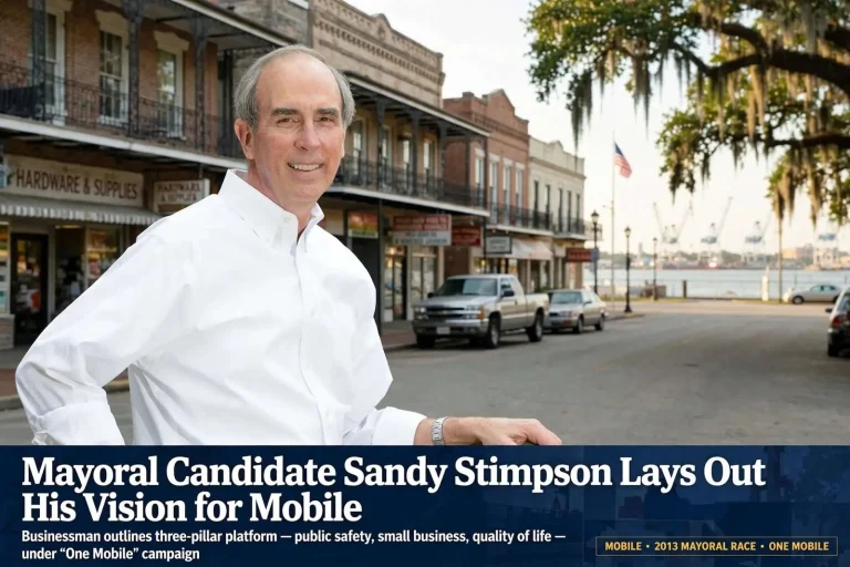 Illustration for the news story: Mayoral Candidate Sandy Stimpson Lays Out His Vision for Mobile