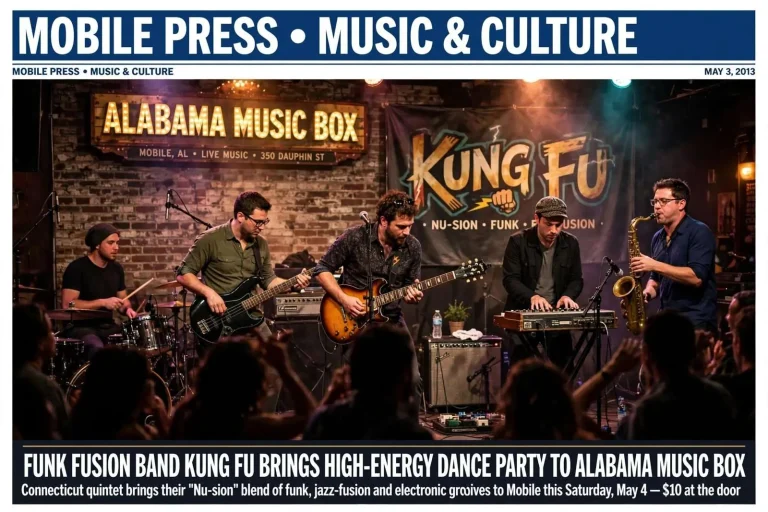 Illustration for the news story: Funk Fusion Band Kung Fu Brings High-Energy Dance Party to Alabama Music Box