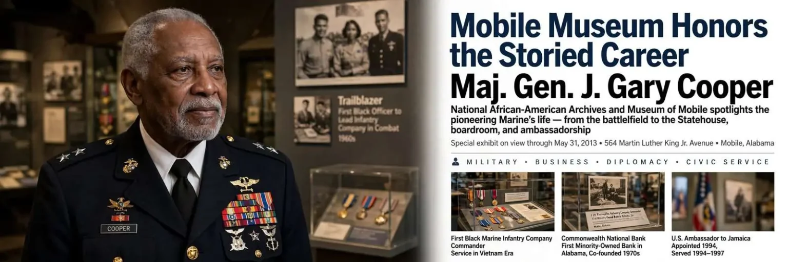 Illustration for the news story: Mobile Museum Honors the Storied Career of Maj. Gen. J. Gary Cooper