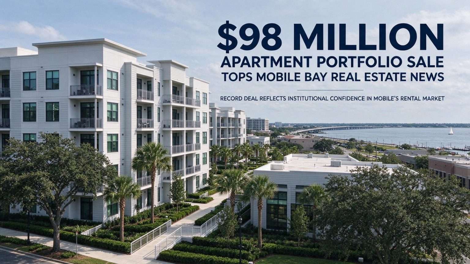 Illustration for the news story: $98 Million Apartment Portfolio Sale Tops Mobile Bay Real Estate News