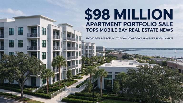 Illustration for the news story: $98 Million Apartment Portfolio Sale Tops Mobile Bay Real Estate News