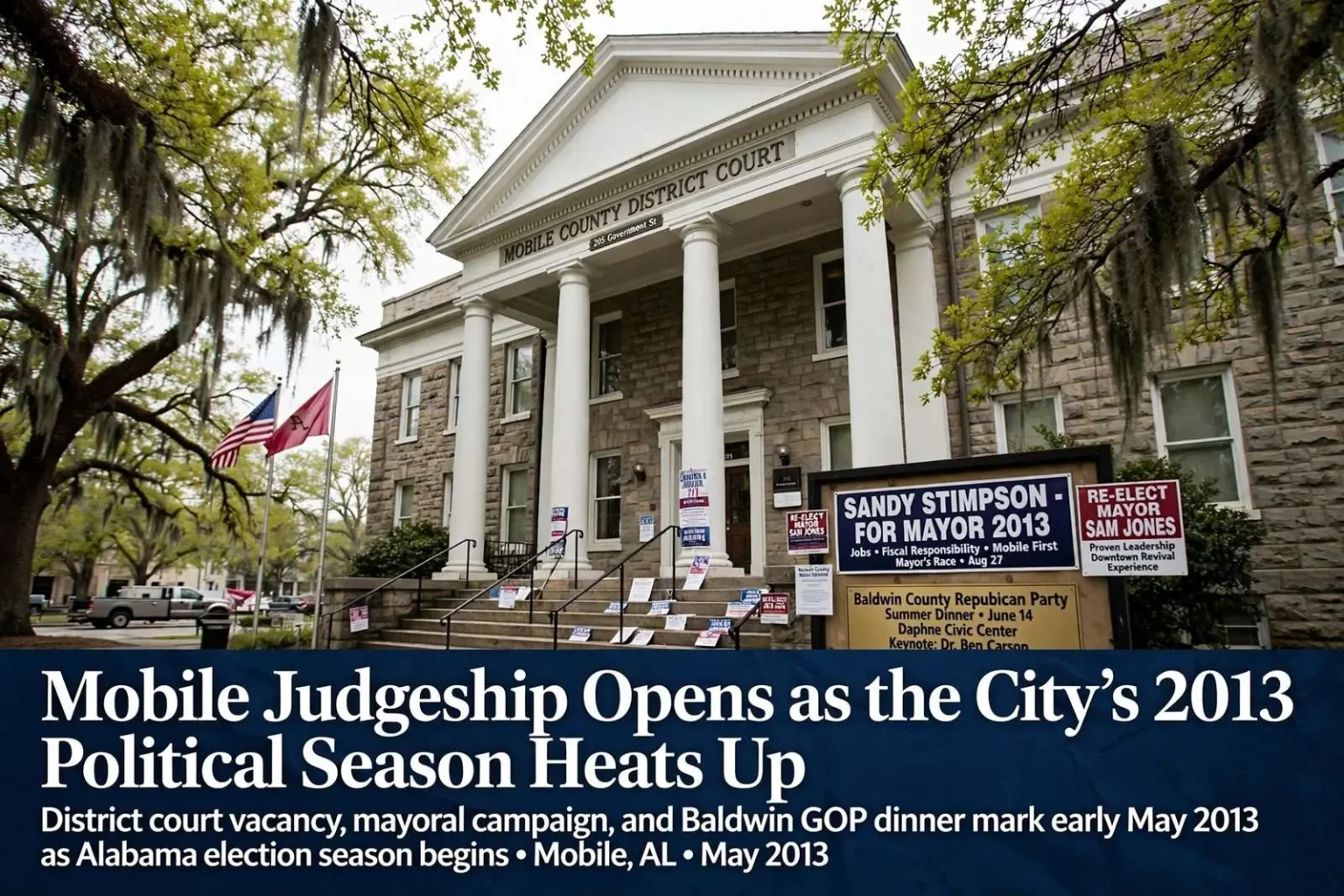 Illustration for the news story: Mobile Judgeship Opens as the City’s 2013 Political Season Heats Up